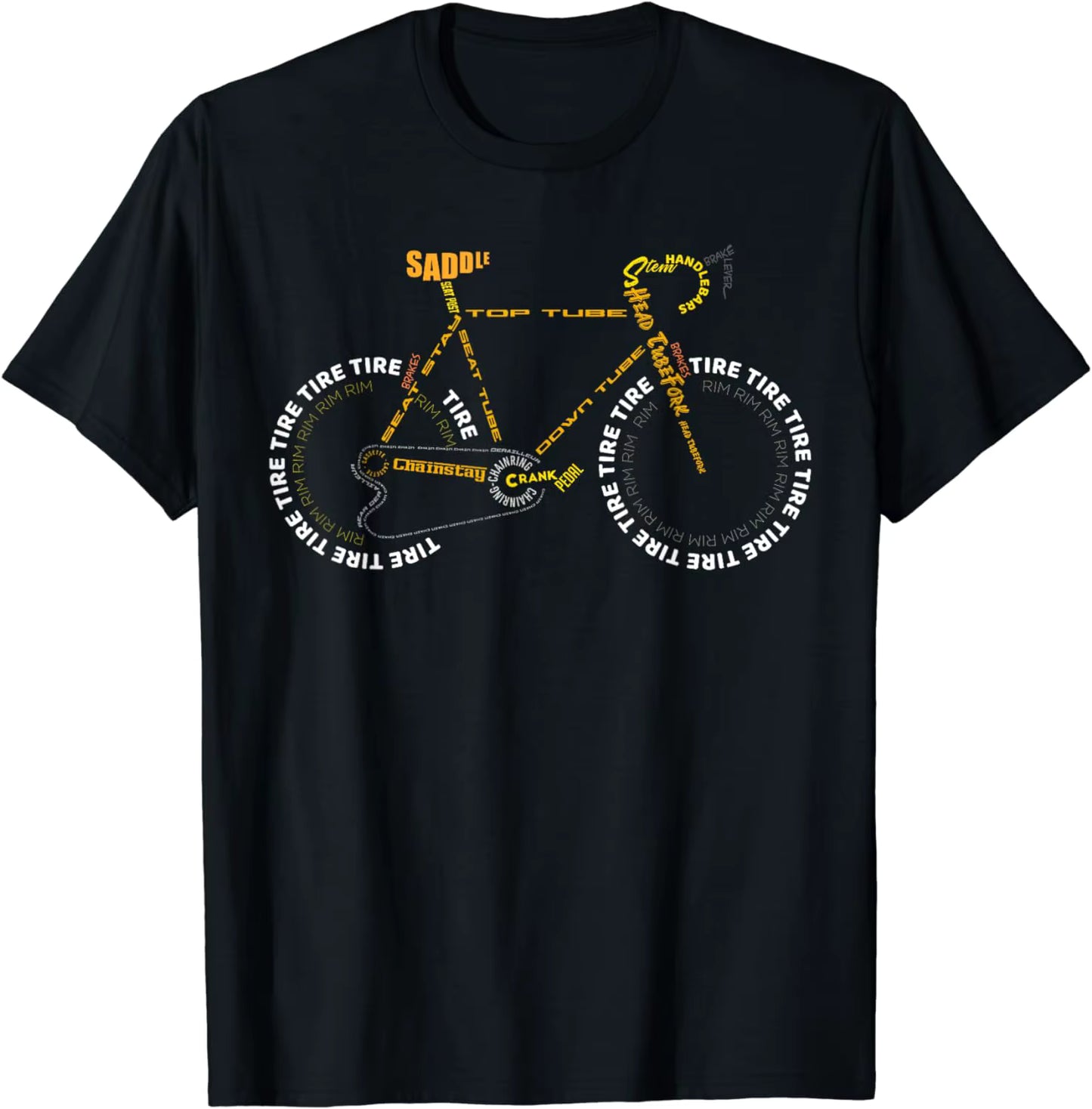 Bicycle Anatomy T-Shirt β Cycling Is Life Tee for Riders | Bike Parts Graphic Cycling Shirt