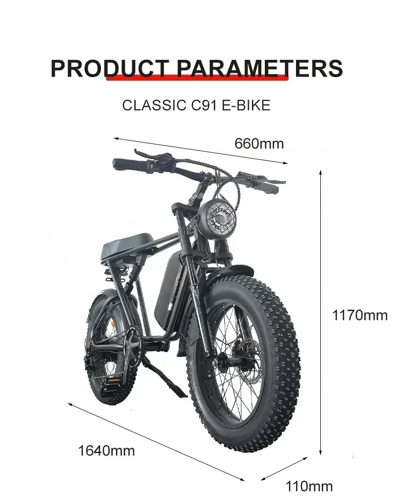 Trailhead Ranger Fat-Tire E-Bike – 750 W 48 V Adventure Model