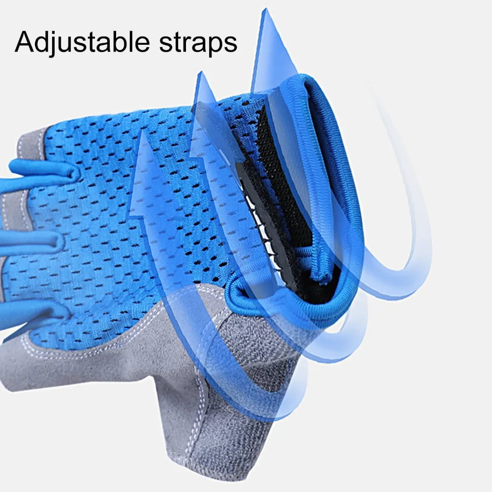 Kids Half-Finger Cycling & Sports Gloves – Anti-Slip, Adjustable, Breathable (Boys & Girls)