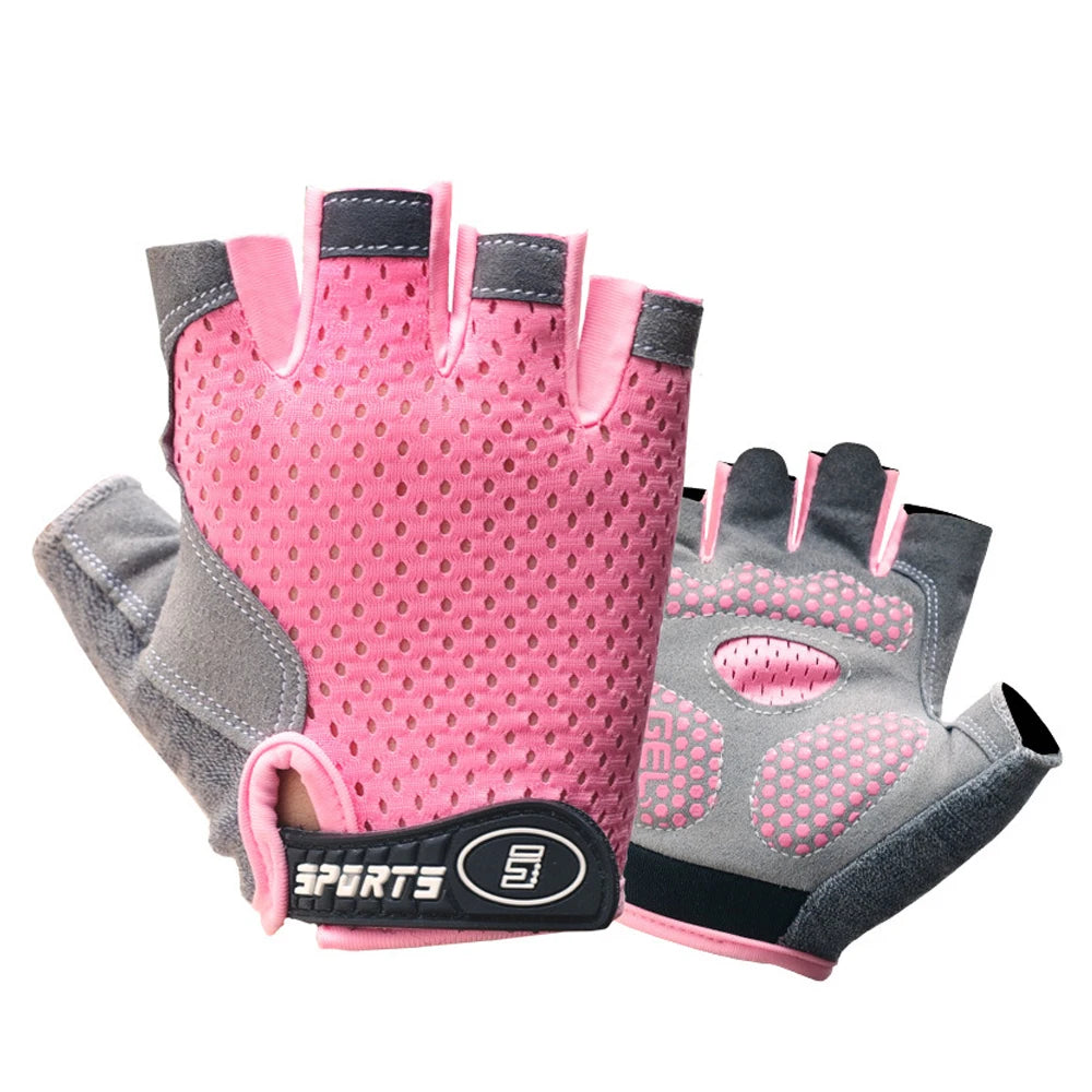 Kids Half-Finger Cycling & Sports Gloves – Anti-Slip, Adjustable, Breathable (Boys & Girls)