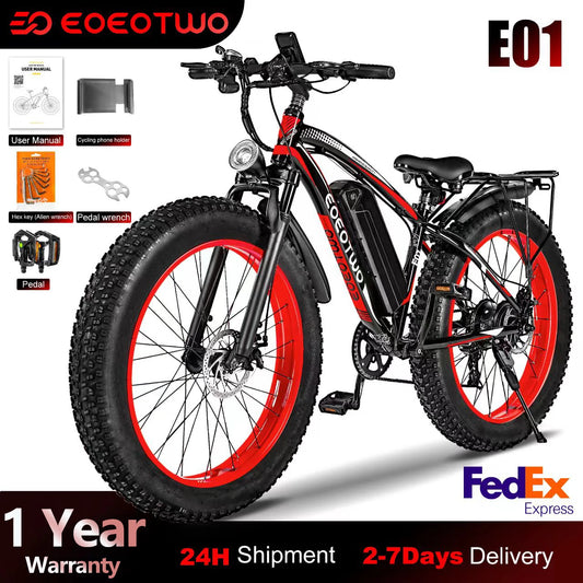 Trailhead E01 Fat-Tire E-Bike – 1000 W 48 V Power Cruiser