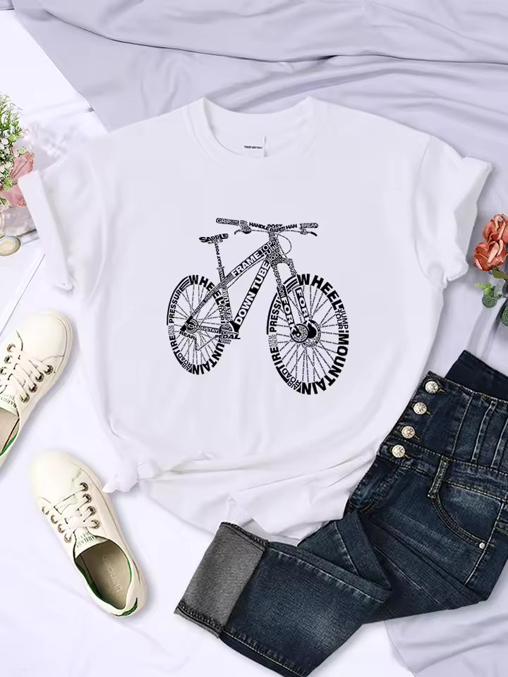 Trailhead “Bicycle Made of Letters” Women’s T-Shirt