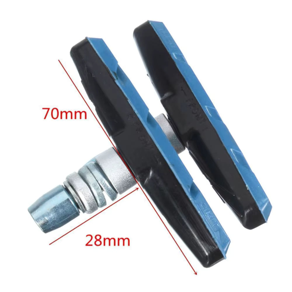Universal V-Brake Pads — 70mm Rubber Bicycle Brake Blocks (Pair)