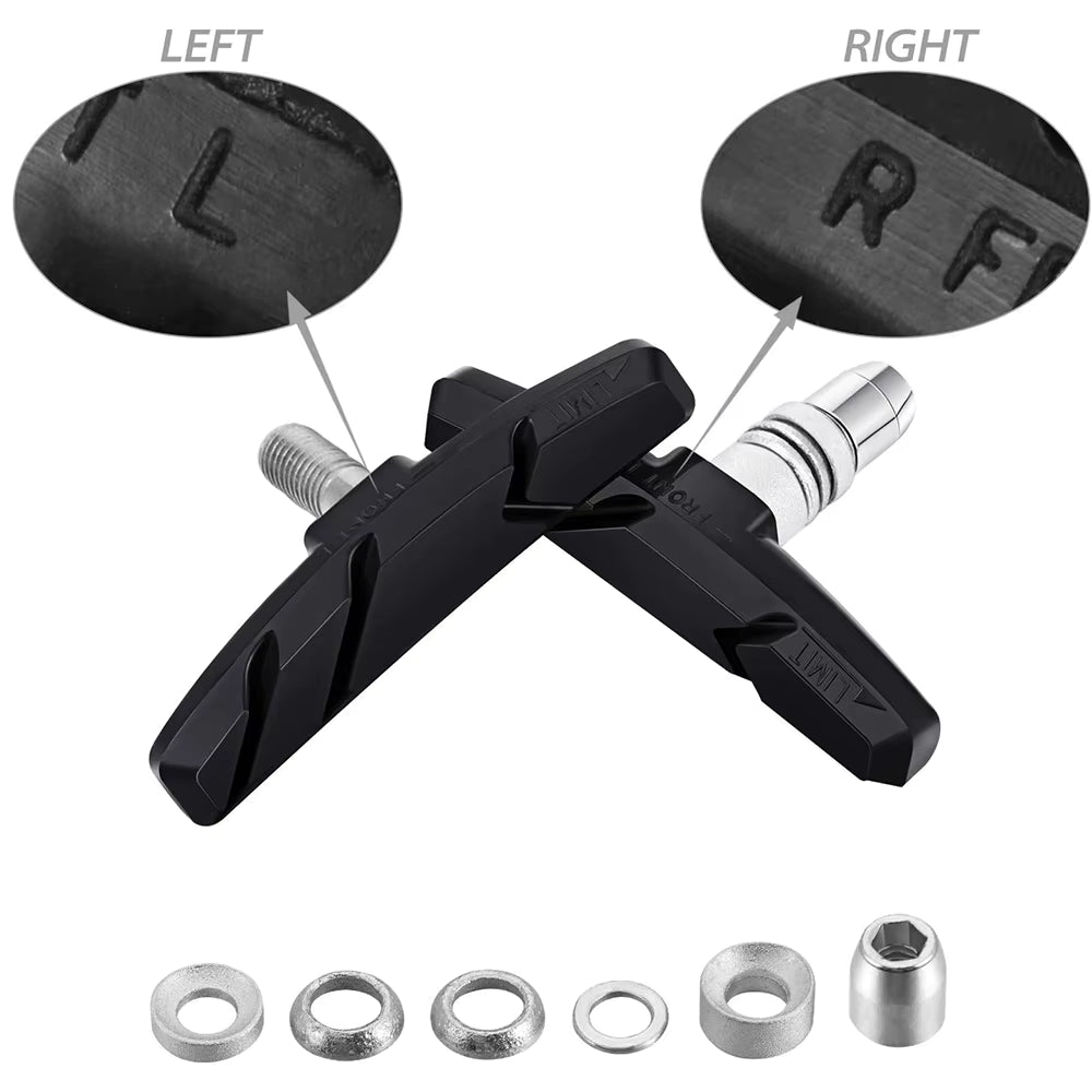 Universal V-Brake Pads — 70mm Rubber Bicycle Brake Blocks (Pair)